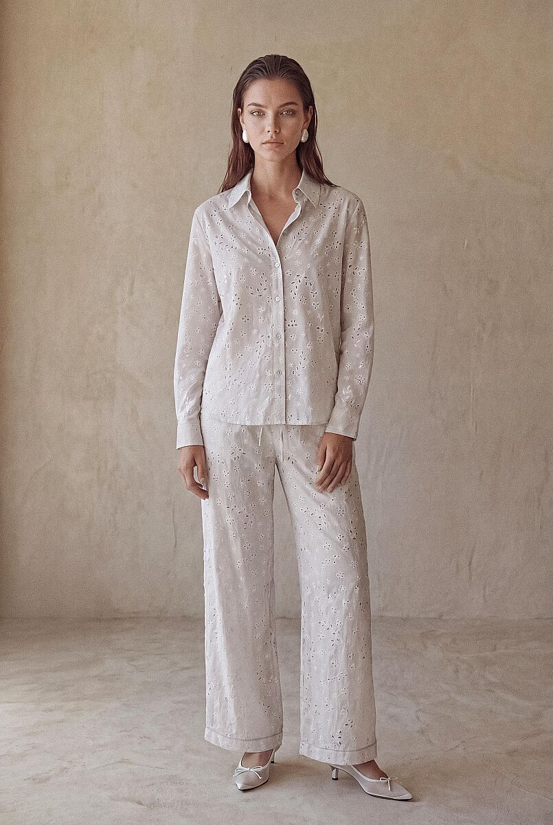 LIORA - Braletli Vegan İpek Kadın Pijama Takımı - Neutral - Pierre Cardin (1)