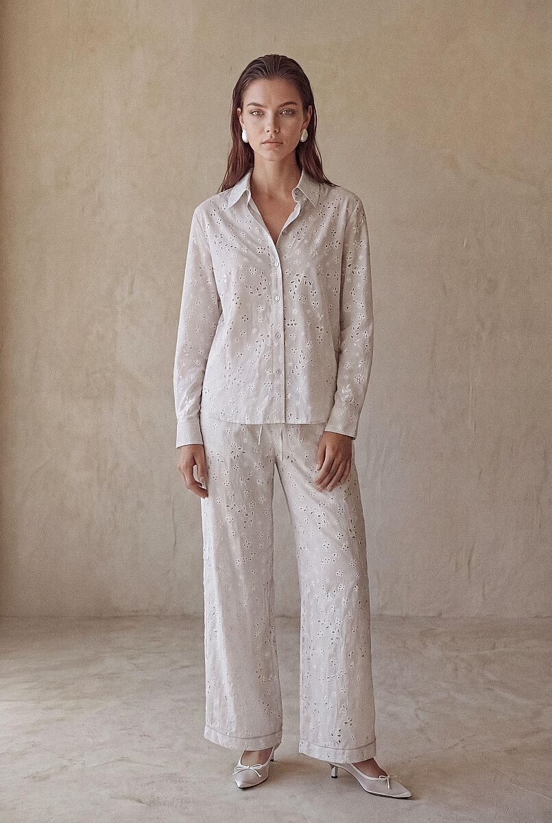 LIORA - Braletli Vegan İpek Kadın Pijama Takımı - Neutral - Pierre Cardin (1)
