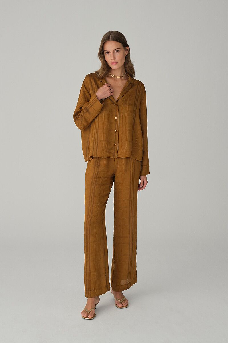 DARIA - Braletli Vegan İpek Pijama Takımı - Cinnamon - Pierre Cardin (1)