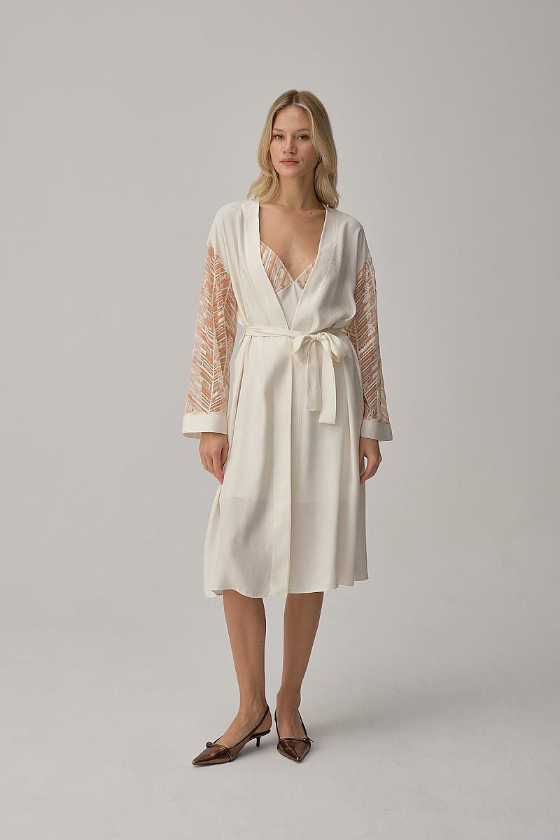 ROMINA -İpek Saten Altılı Gelin Çeyiz Takımı - Ivory - Pierre Cardin (1)