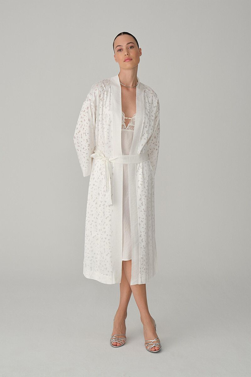 LILY - Vegan İpek Saten Altılı Gelin Çeyiz Takımı - Ivory - Pierre Cardin (1)