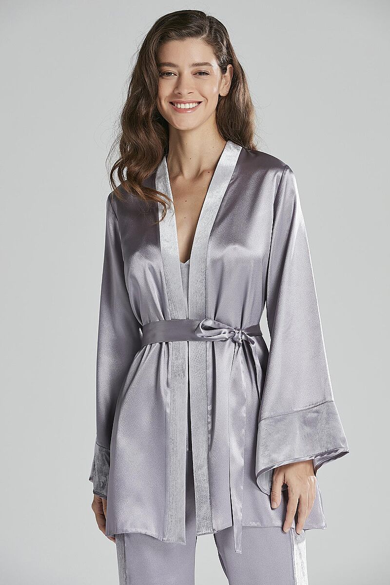 Kadife Saten 3'lü Kadın Pijama Takımı - 2040 Royal - Pierre Cardin