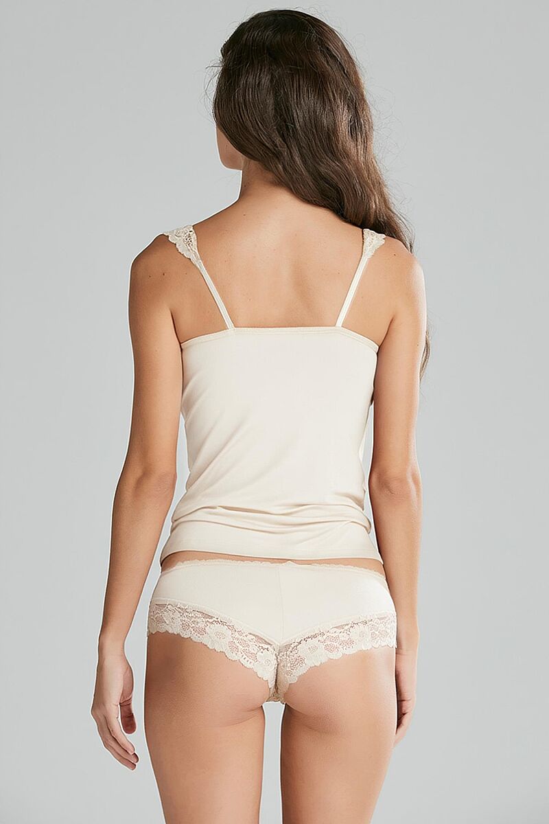 Penye Atlet Külot Kadın İç Çamaşırı Takımı - 394 Ekru - Pierre Cardin (1)