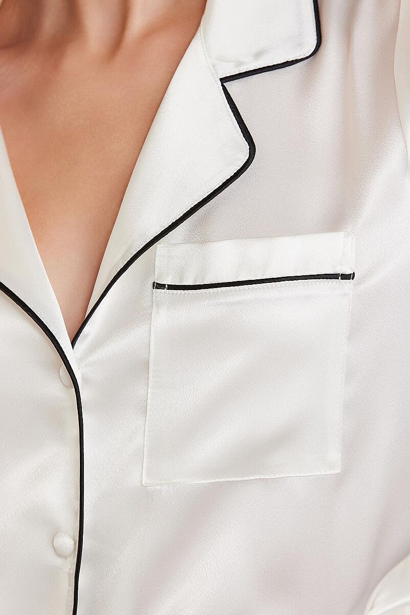 Saten Biyeli Kadın Pijama Takımı - 1205 Ekru - Pierre Cardin (1)
