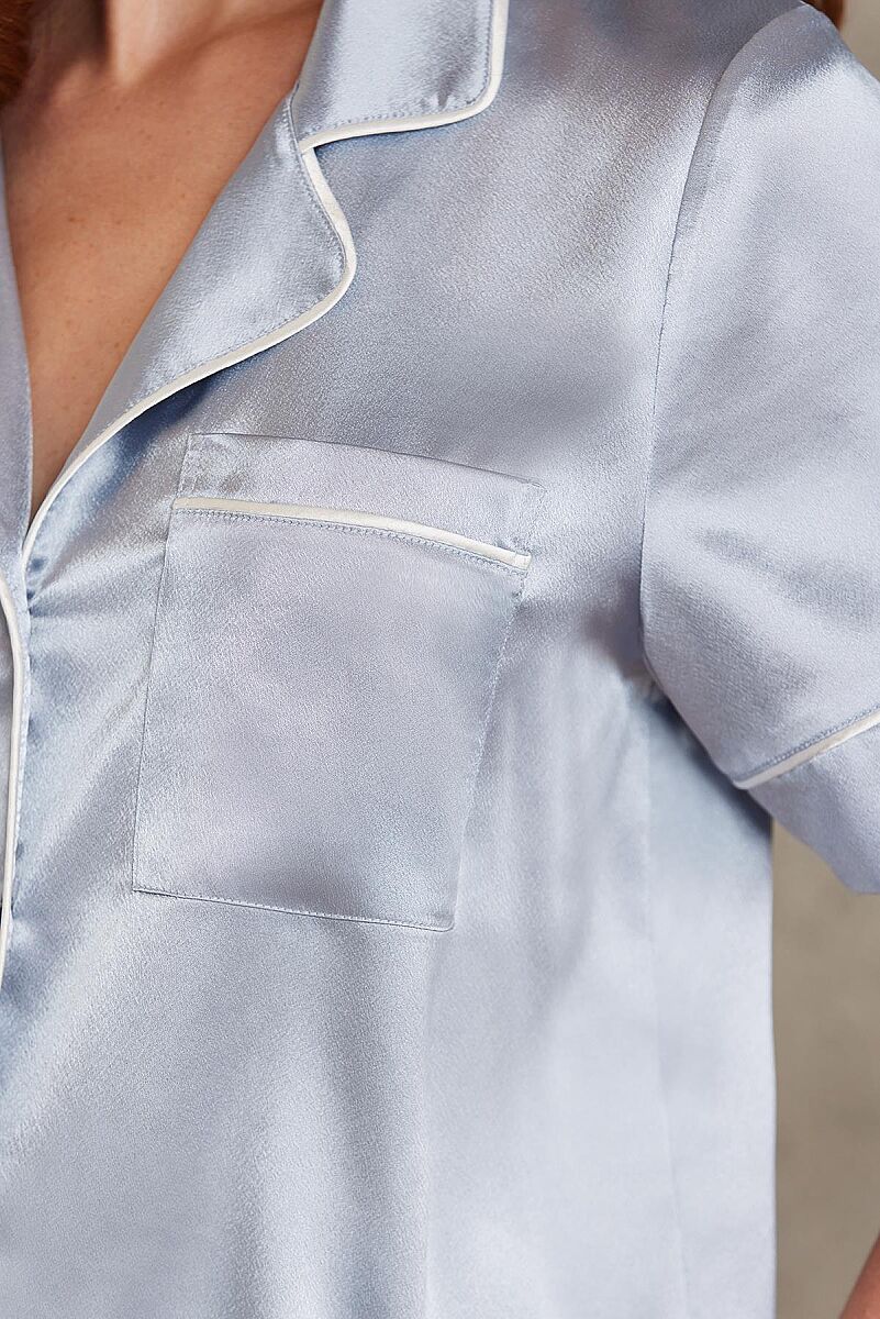 Saten Biyeli Kadın Pijama Takımı - 1205 Mist - Pierre Cardin (1)