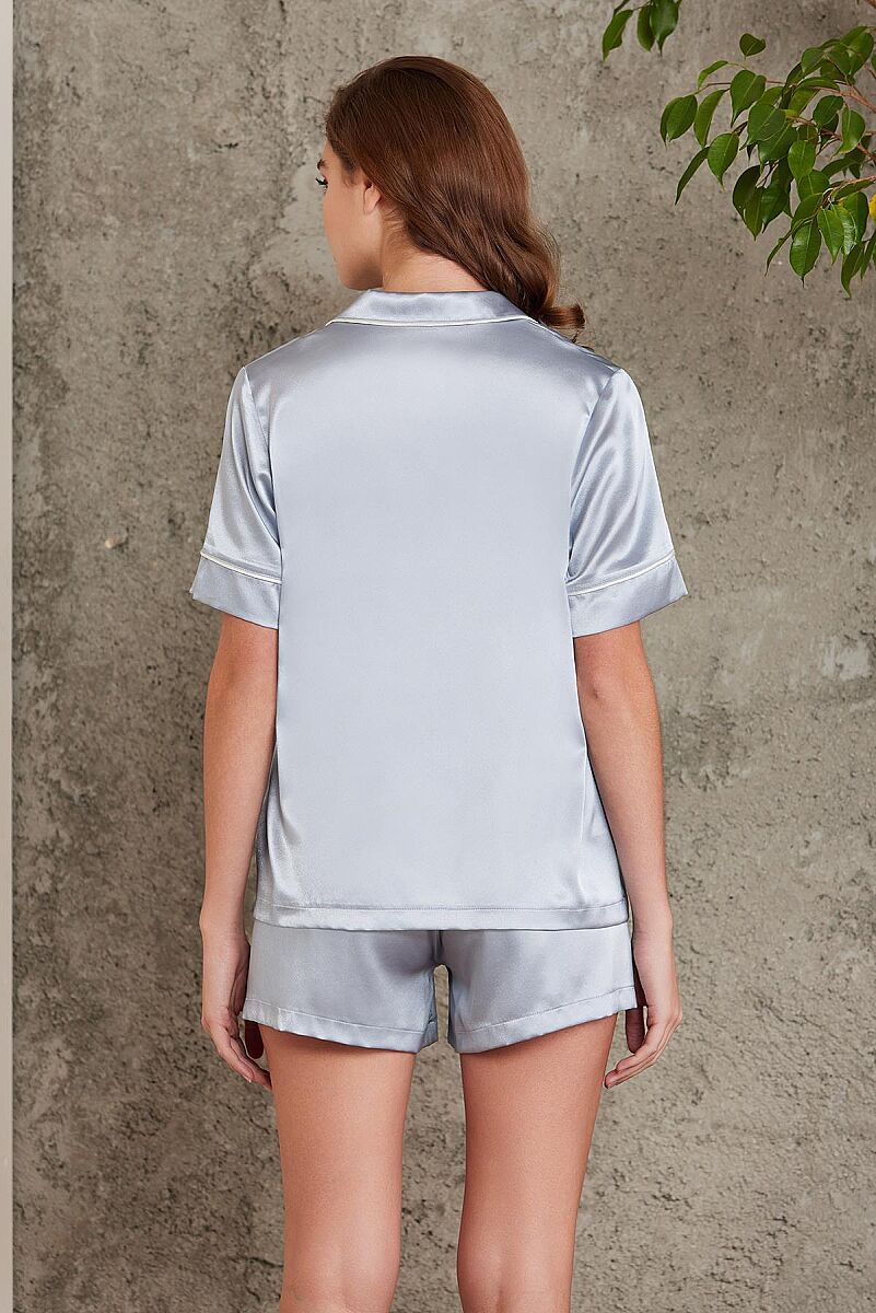 Saten Biyeli Kadın Pijama Takımı - 1205 Mist - Pierre Cardin (1)