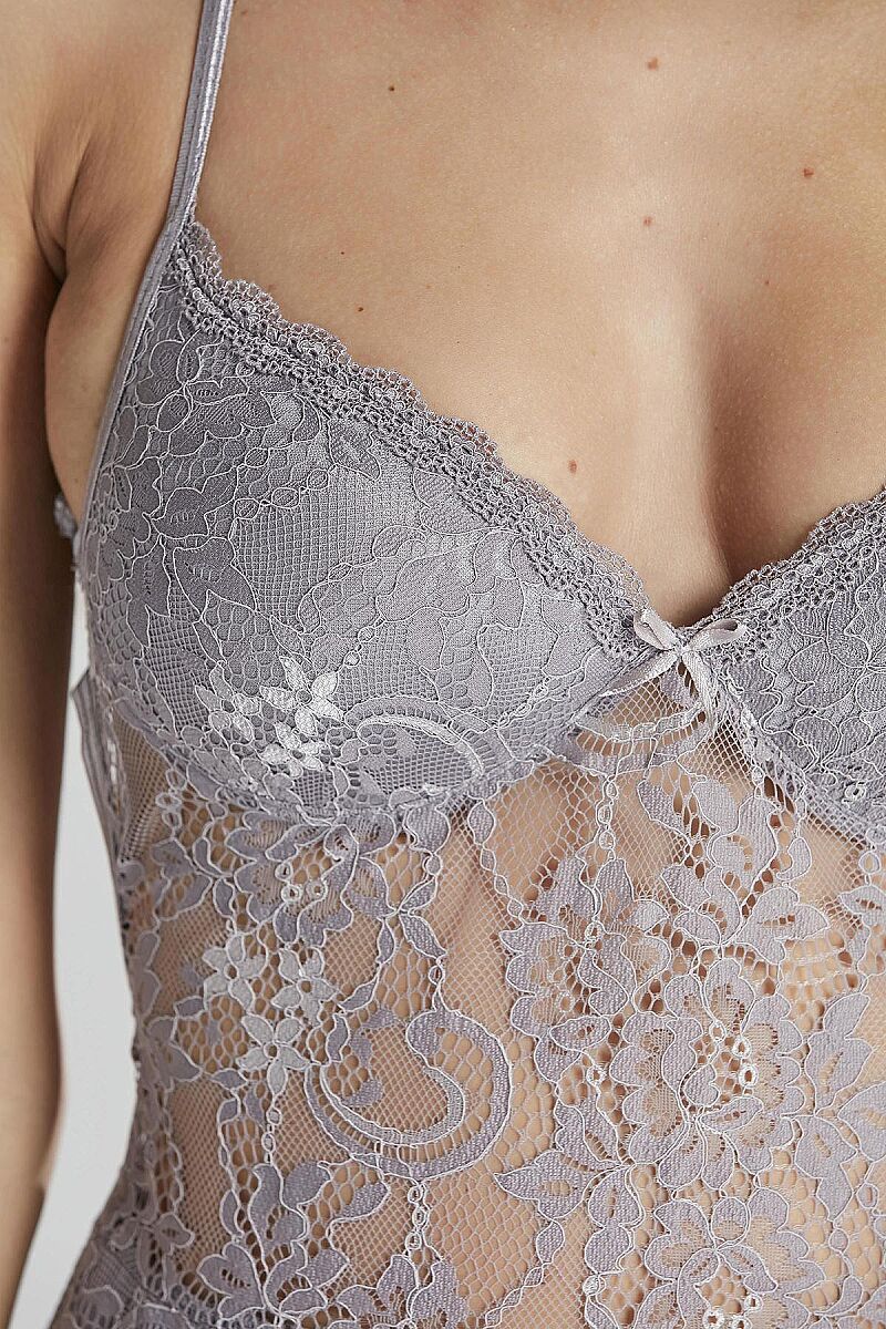 Saten Dantelli Kadın Gecelik - 645 Royal - Pierre Cardin (1)