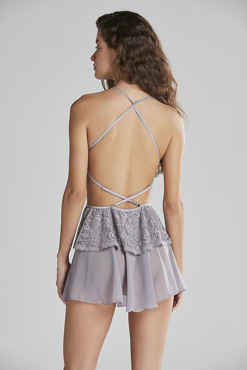 Saten Dantelli Kadın Gecelik - 645 Royal - Pierre Cardin (1)