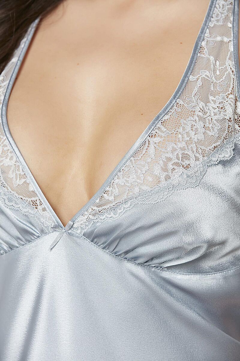 Saten Dantelli Kadın Gecelik - 860 Mist - Pierre Cardin (1)