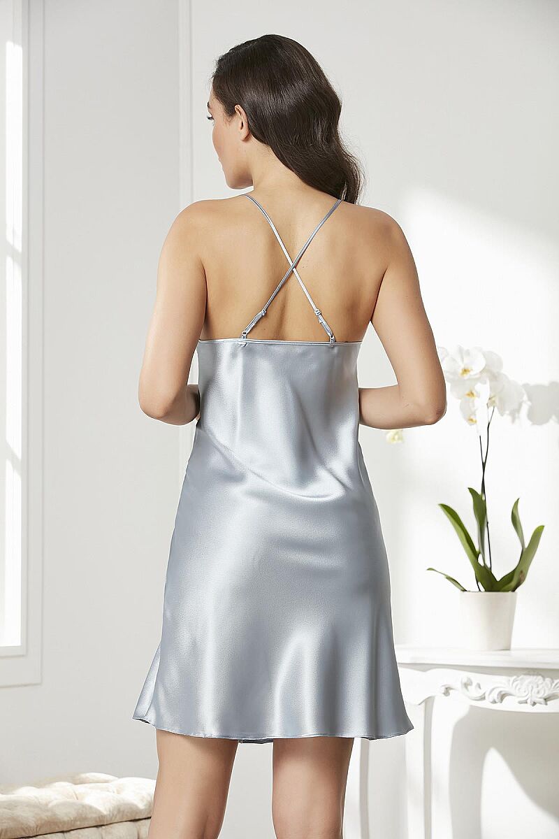 Saten Dantelli Kadın Gecelik - 860 Mist - Pierre Cardin (1)