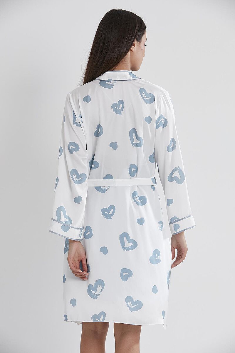 Saten Emprime Kadın Gecelik ve Sabahlık Takım - 2406 Mist - Pierre Cardin (1)