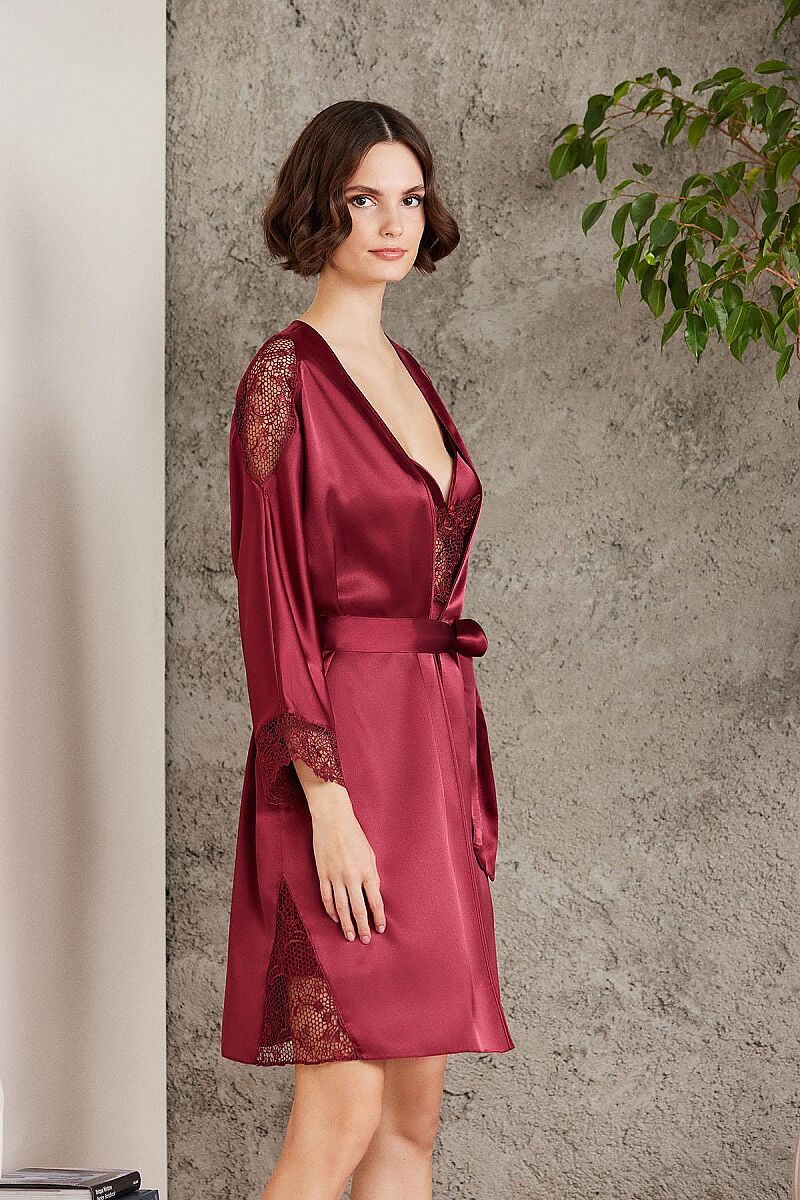 Saten Altılı Gelin Çeyiz Seti - 6000 Bordo - Pierre Cardin (1)