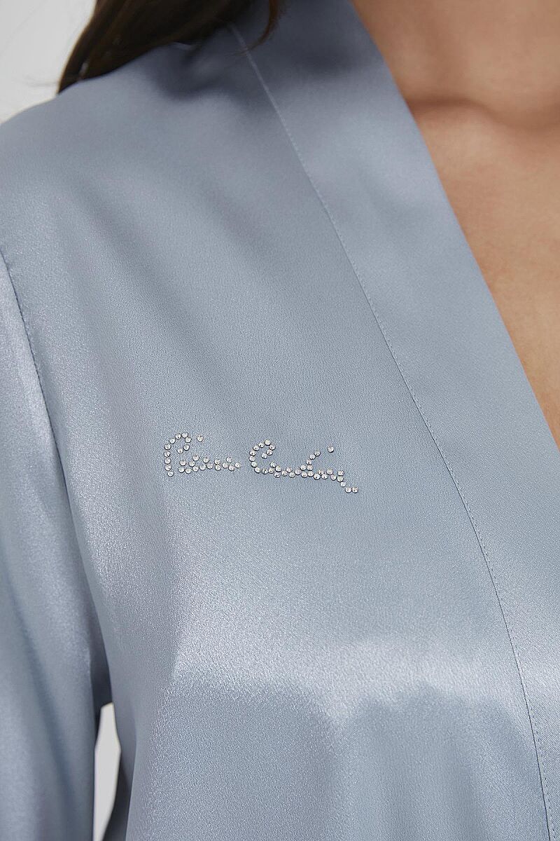 Saten Kadın Sabahlık - 1010 Mist - Pierre Cardin (1)