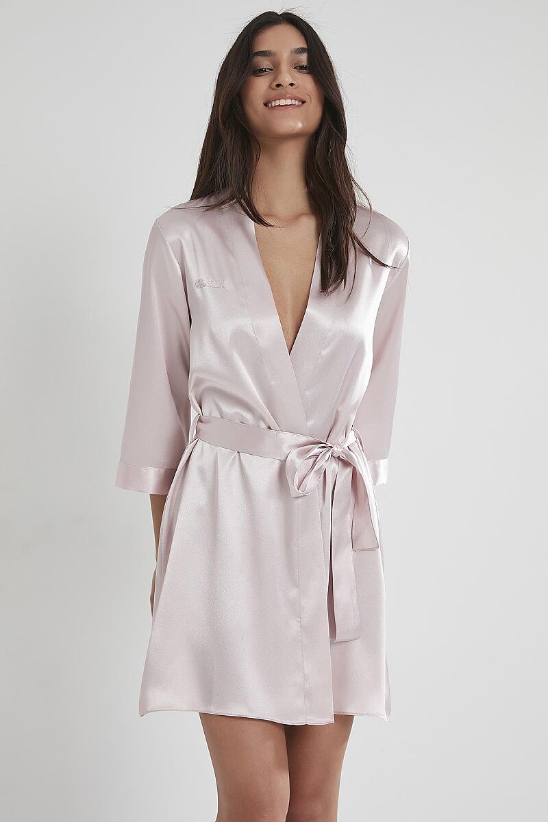 Saten Kadın Sabahlık - 1010 Pudra - Pierre Cardin (1)