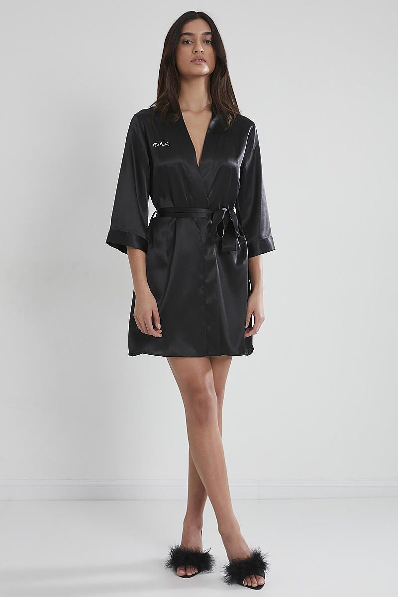 Saten Kadın Sabahlık - 1010 Siyah - Pierre Cardin (1)