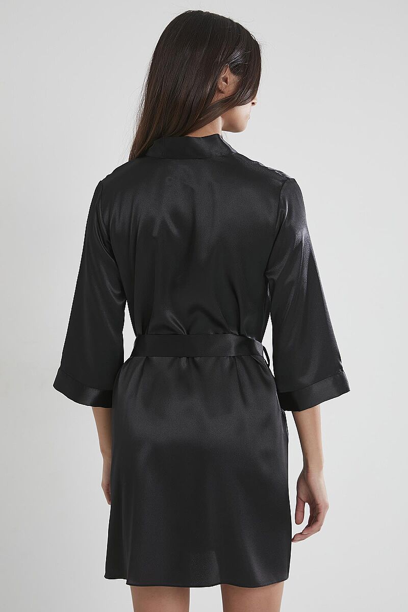 Saten Kadın Sabahlık - 1010 Siyah - Pierre Cardin (1)