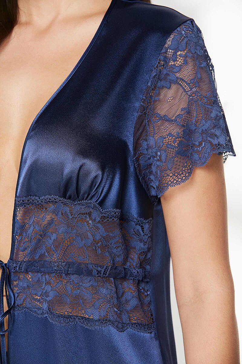 Saten Kadın Sabahlık - 1020 Lacivert - Pierre Cardin (1)