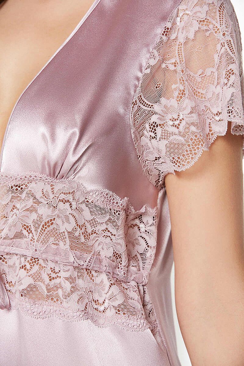 Saten Kadın Sabahlık - 1020 Rose - Pierre Cardin (1)