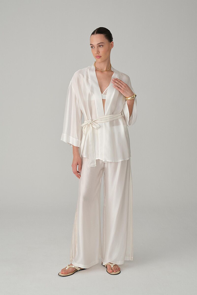 PRINCESS - Vegan İpek Saten Altılı Gelin Çeyiz Takımı - Ivory - Pierre Cardin (1)