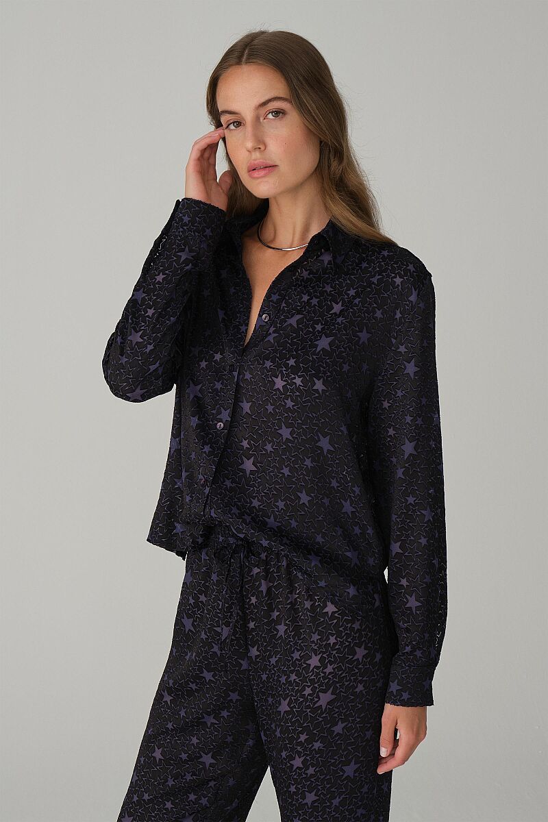SPARKLE - Vegan İpek Saten Pijama Takımı - Navy - Pierre Cardin (1)