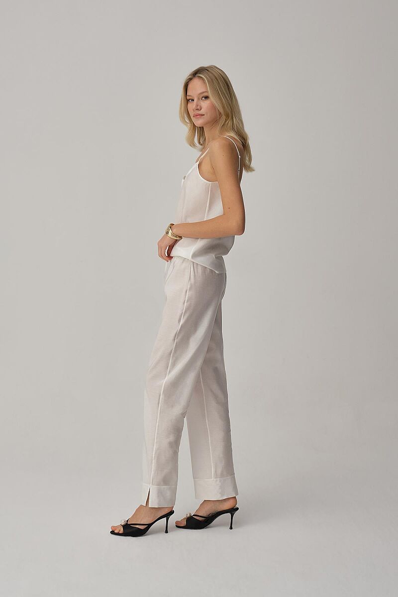 SOPHIE - Vegan İpek Kimonolu Kadın Pijama Takımı - Ivory - Pierre Cardin (1)