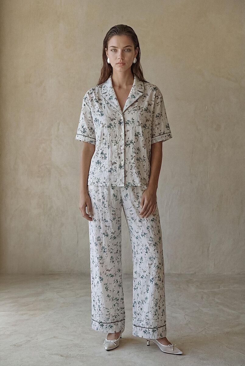 ALARA - Viscose Kısa Kol Kadın Pijama Takım - Neutral - Pierre Cardin