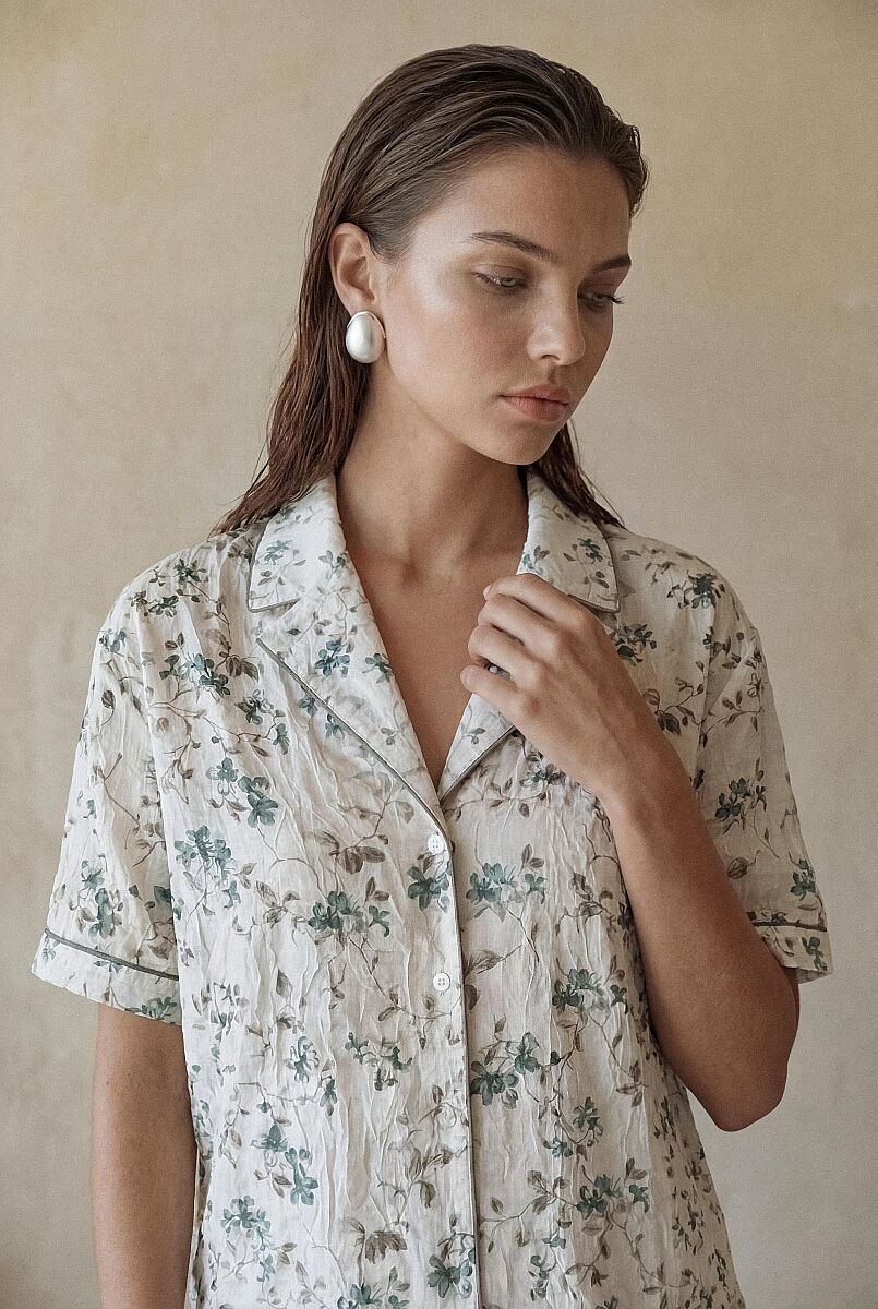 ALARA - Viscose Kısa Kol Kadın Pijama Takım - Neutral - Pierre Cardin (1)