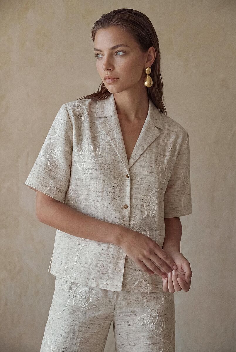 BRISA - Viscose Kısa Kol PijamaTakım - Neutral - Pierre Cardin (1)